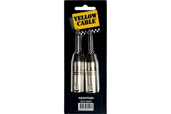 Yellow Cable - AD25 Adattatore Jack Mono Maschio/XLR Maschio 2 Pcs