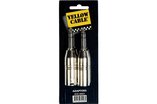 Yellow Cable - AD27 Adattatore Jack TRS Maschio/XLR Maschio 2 Pcs