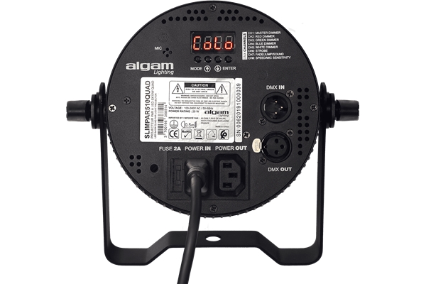 Algam Lighting - SLIMPAR-510-QUAD Proiettore Par LED 5 x 10W RGBW