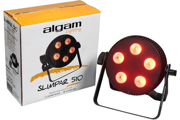 Algam Lighting - SLIMPAR-510-HEX Proiettore Par LED 5 x 10W RGBWAU