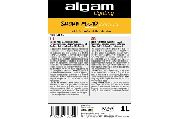 Algam Lighting - FOG-LD-1L Liquido Fumo Bassa Densità 1L