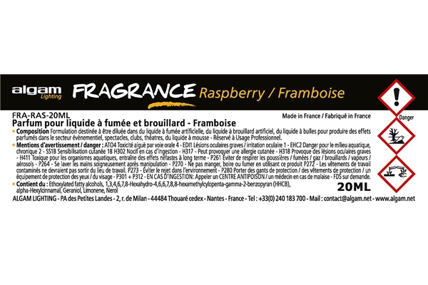 Algam Lighting - FRA-RAS-20ML Profumo per Liquido del Fumo 20ml Lampone