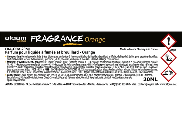 Algam Lighting - FRA-ORA-20ML Profumo per Liquido del Fumo 20ml Arancia