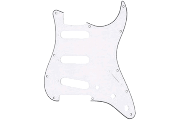 Yellow Parts - EZ1100W Battipenna 3 Strati Stratocaster® Style Bianco