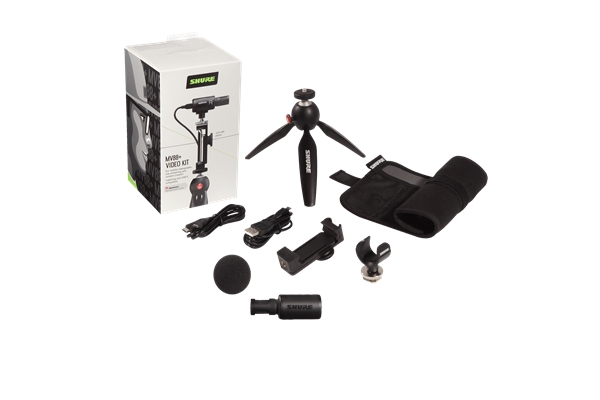 Shure - MV88+ VIDKIT Kit mic MV88+, mini cavalletto, clamp smartphone