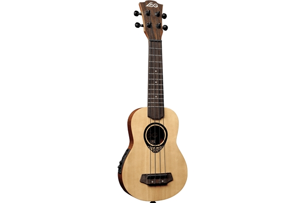 Lag - BABYTKU150SE Ukulele Baby Soprano Arched Back EQ