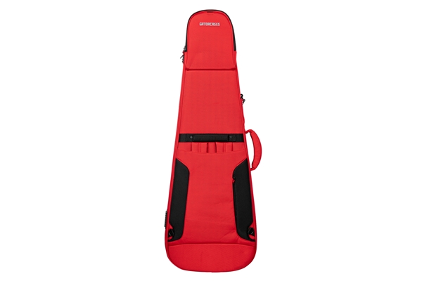Gator Cases - G-ICONELECTRIC-25 Borsa ICON in edizione limitata per chitarra elettrica con rivestimento in nylon rosso 1000D e tracolla nascosta Gator Cases - G-ICONELECTRIC-25 Borsa ICON in edizione limitata per chitarra elettrica con rivestimento in nylon rosso 1000D e tracolla nascosta