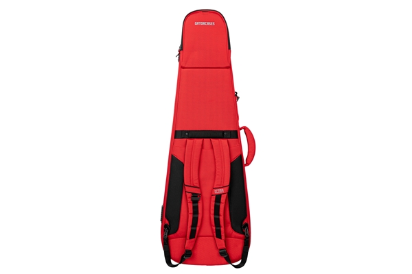 Gator Cases - G-ICONELECTRIC-25 Borsa ICON in edizione limitata per chitarra elettrica con rivestimento in nylon rosso 1000D e tracolla nascosta Gator Cases - G-ICONELECTRIC-25 Borsa ICON in edizione limitata per chitarra elettrica con rivestimento in nylon rosso 1000D e tracolla nascosta