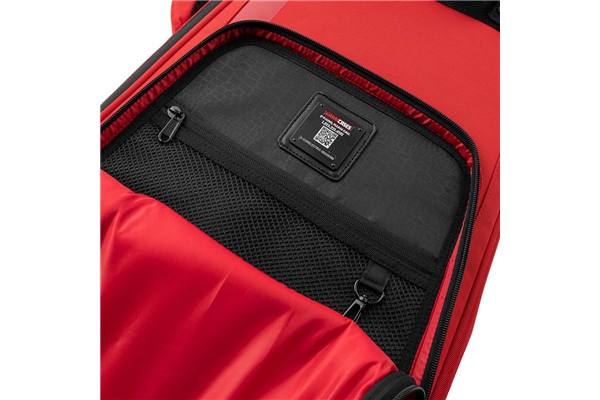 Gator Cases - G-ICONELECTRIC-25 Borsa ICON in edizione limitata per chitarra elettrica con rivestimento in nylon rosso 1000D e tracolla nascosta Gator Cases - G-ICONELECTRIC-25 Borsa ICON in edizione limitata per chitarra elettrica con rivestimento in nylon rosso 1000D e tracolla nascosta