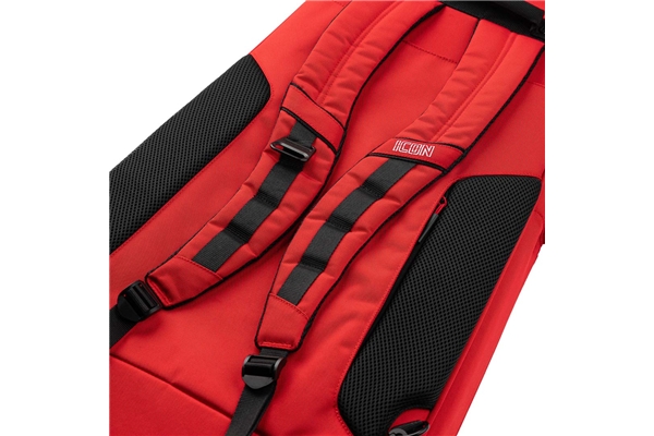 Gator Cases - G-ICONELECTRIC-25 Borsa ICON in edizione limitata per chitarra elettrica con rivestimento in nylon rosso 1000D e tracolla nascosta Gator Cases - G-ICONELECTRIC-25 Borsa ICON in edizione limitata per chitarra elettrica con rivestimento in nylon rosso 1000D e tracolla nascosta
