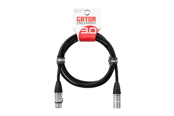 Gator Cableworks - GCWB-XLR-03 Cavo XLR 90 cm Serie Backline