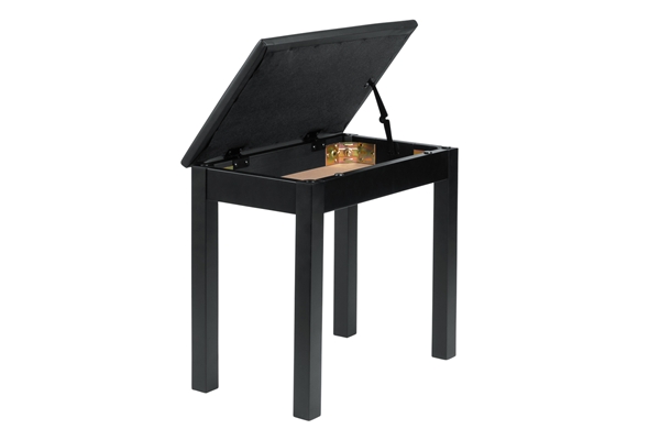Gator Frameworks - GFW-KEYBENCH-WDBKS Panchetta in legno nera con vano portaoggetti per tastiera o pianoforte Gator Frameworks - GFW-KEYBENCH-WDBKS Panchetta in legno nera con vano portaoggetti per tastiera o pianoforte