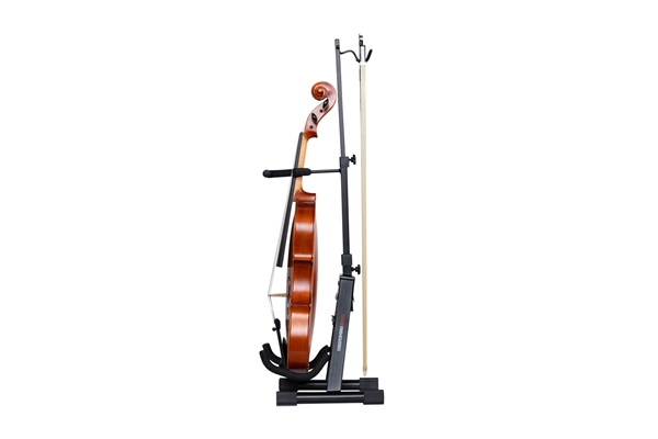 Gator Frameworks - GFW-BNO-VLNVLA Supporto pieghevole per violino e viola con struttura in acciaio e gancio per archetto Gator Frameworks - GFW-BNO-VLNVLA Supporto pieghevole per violino e viola con struttura in acciaio e gancio per archetto
