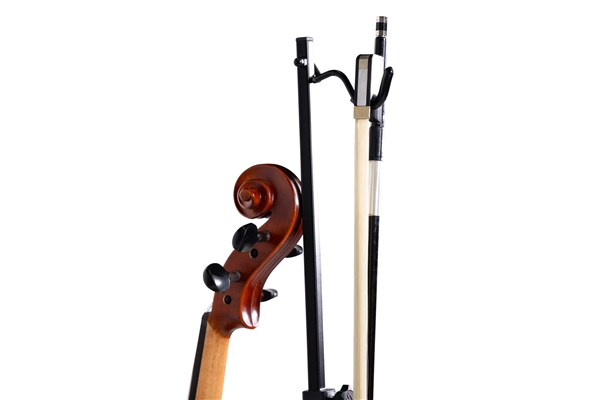 Gator Frameworks - GFW-BNO-VLNVLA Supporto pieghevole per violino e viola con struttura in acciaio e gancio per archetto Gator Frameworks - GFW-BNO-VLNVLA Supporto pieghevole per violino e viola con struttura in acciaio e gancio per archetto