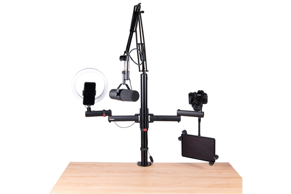 Gator Frameworks - GFW-ID-CREATORTREE Supporto modulare per content creator con braccio microfonico, ring light e adattatori professionali Gator Frameworks - GFW-ID-CREATORTREE Supporto modulare per content creator con braccio microfonico, ring light e adattatori professionali