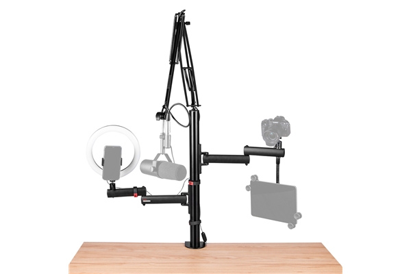 Gator Frameworks - GFW-ID-CREATORTREE Supporto modulare per content creator con braccio microfonico, ring light e adattatori professionali Gator Frameworks - GFW-ID-CREATORTREE Supporto modulare per content creator con braccio microfonico, ring light e adattatori professionali
