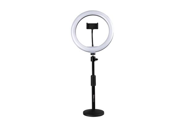 Gator Frameworks - GFW-RINGLIGHTDSKTP Anello LED da tavolo con supporto smartphone per streaming, podcast e content creation Gator Frameworks - GFW-RINGLIGHTDSKTP Anello LED da tavolo con supporto smartphone per streaming, podcast e content creation