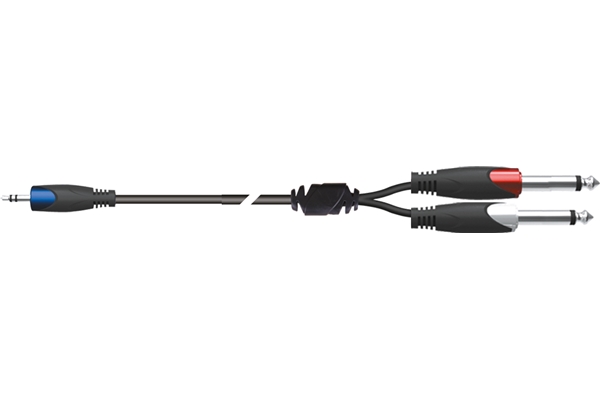 Quik Lok - SX/30-3K Cavo Minijack Stereo/2 Jack Mono 3 mt