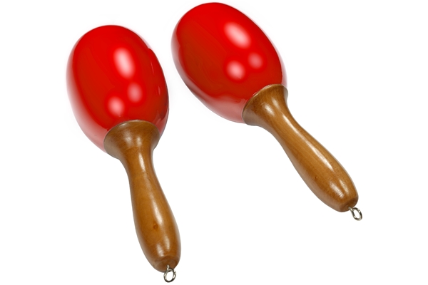 Tanga - MARACAS-ROUGE-L Maracas grandi in legno - Rosse