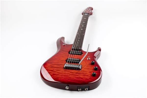 Music Man - John Petrucci 6 Figured Top Dragon Blood Quilt Tastiera Palissandro