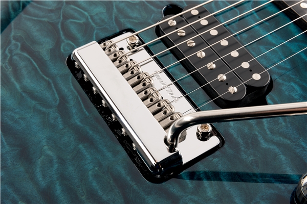 Music Man - JP15 7 Cerulean Paradise Quilt Tastiera Acero Figurato Roasted