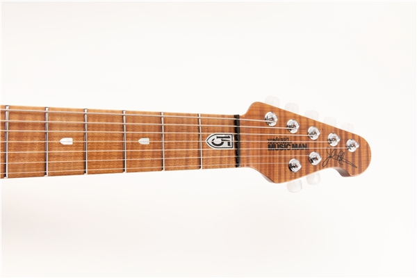 Music Man - JP15 7 Cerulean Paradise Quilt Tastiera Acero Figurato Roasted