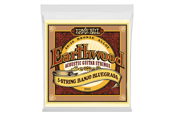 Ernie Ball - 2063 Earthwood Banjo Bluegrass Terminate ad Anello Bronzo 80/20