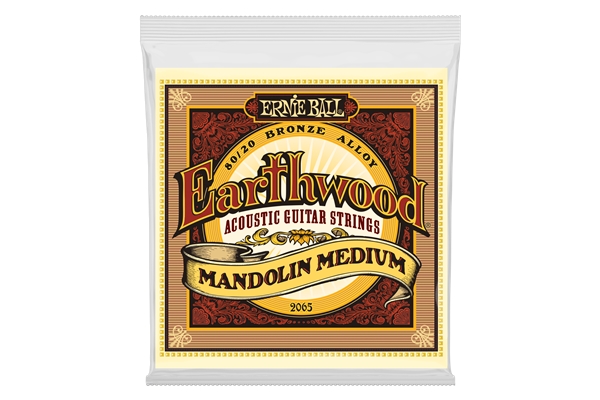 Ernie Ball - 2065 Earthwood Mandolin Medium Terminate ad Anello Bronzo 80/20