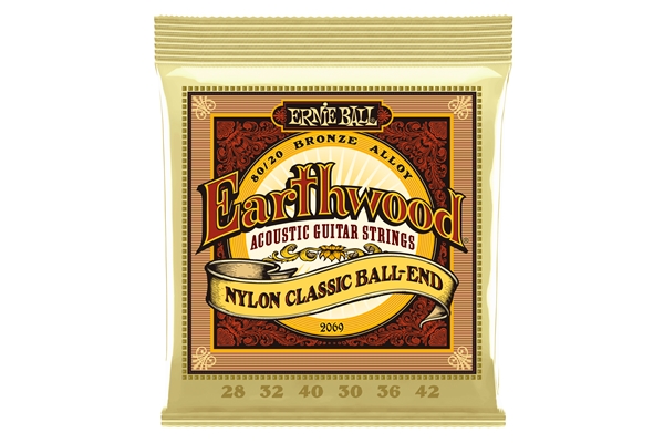 Ernie Ball - 2069 Earthwood 80/20 Bronze Folk Nylon Ball End
