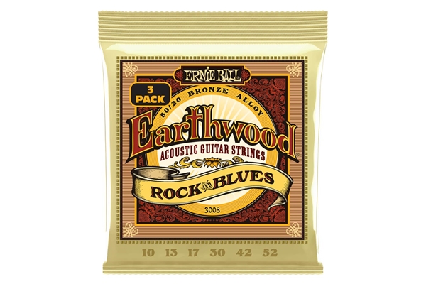 Ernie Ball - 3008 Erthwd RandB wPlain G 8020 10 52