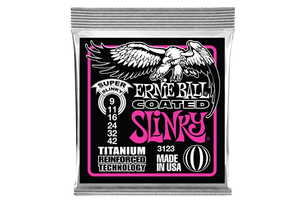 Ernie Ball - 3123 RPS Coated Titanium Super Slinky 9-42
