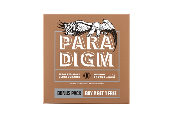 Ernie Ball - 3316 Paradigm Medium Light Phosphor Bronze 12-54 Gauge 3 Pack