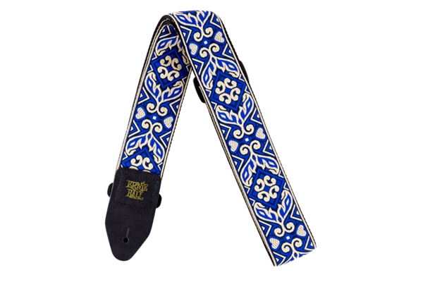 4165 Tracolla Tribal Blue Jacquard