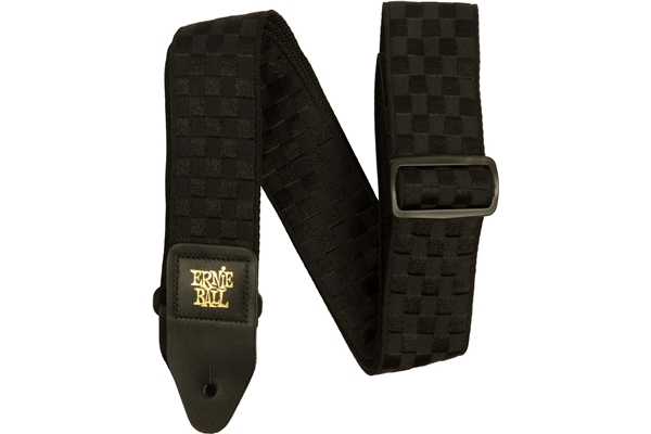 5341 Black Checkers Jacquard Strap