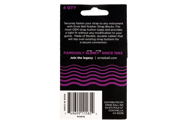Ernie Ball - 5618 Strap Blocks Purple