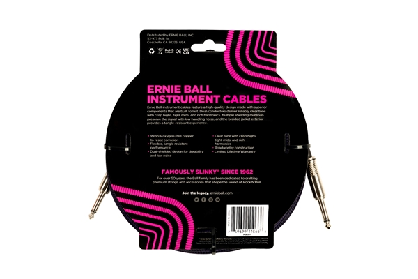 Ernie Ball - 6397 Braided Straight Straight 7.6m