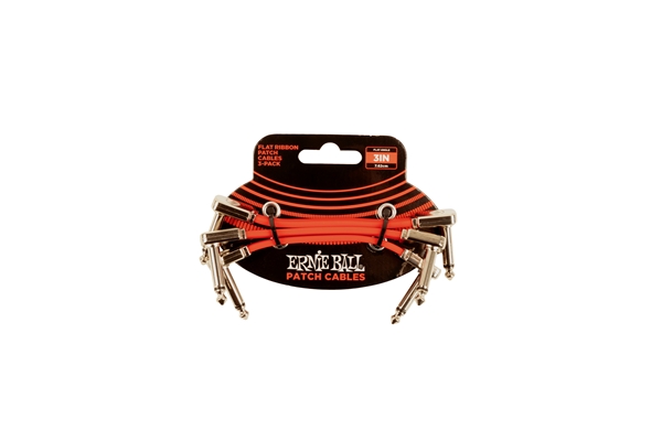 6401 Flat Ribbon Patch Cable Red 7,62cm 3-Pk
