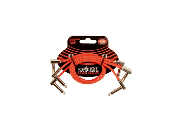 6403 Flat Ribbon Patch Cable Red 30,48cm 3-Pk