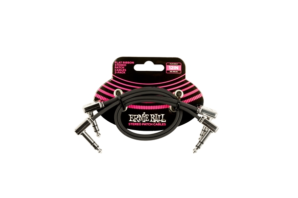 6405 Flat Ribbon Stereo Patch Cable 30,48cm 2-Pk
