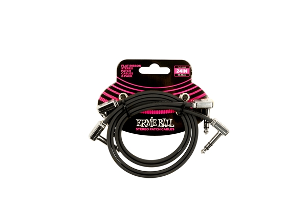 6406 Flat Ribbon Stereo Patch Cable 60,96cm 2-Pk
