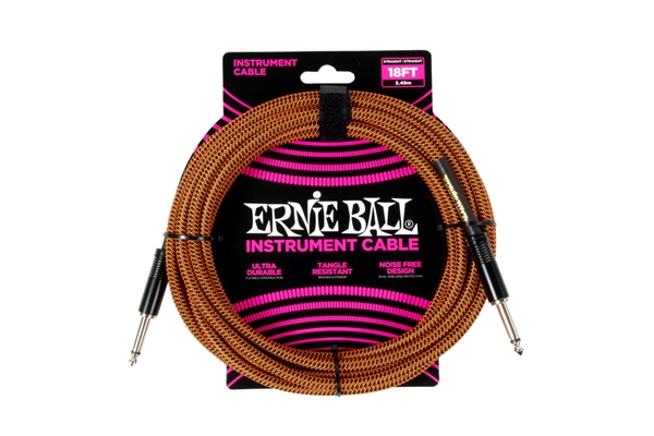 Ernie Ball - 6469 Braided Pumpkin Pie Straight-Straight 5,5m