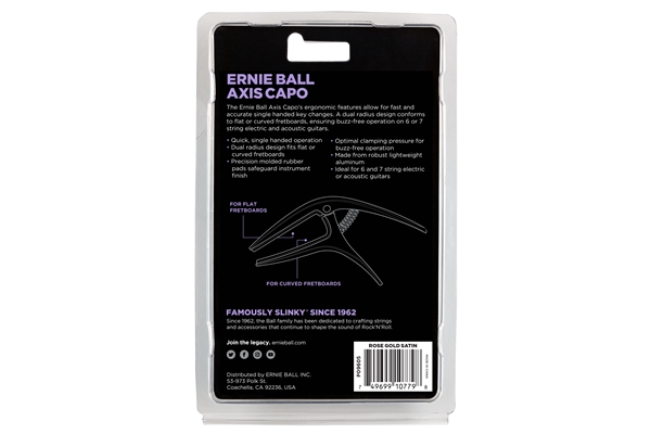 Ernie Ball - 9605 Axis Capo Rose Gold 2021