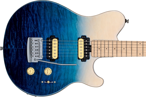 Sterling by Music Man - Axis AX3 Quilted Maple Spectrum Blue