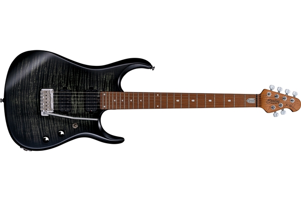 JP150 6 Corde Flame Trans Black Satin