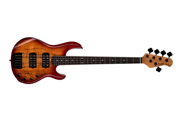 Sterling by Music Man - RAY35HH Spalted Maple Blood Orange Burst