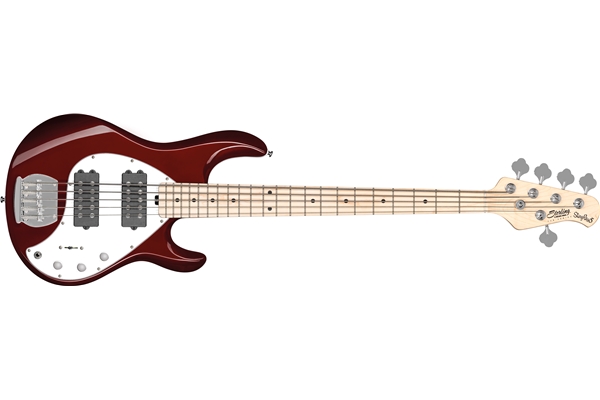 StingRay5 Ray5 HH 5 Corde Candy Apple Red Tastiera Acero