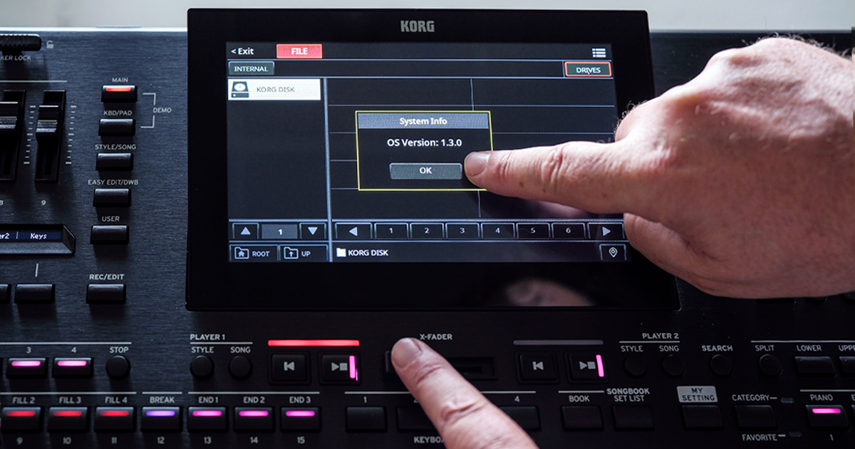 Nuovo OS Upgrade 1.3.0 da KORG per la Top Arranger Keyboard Pa5X