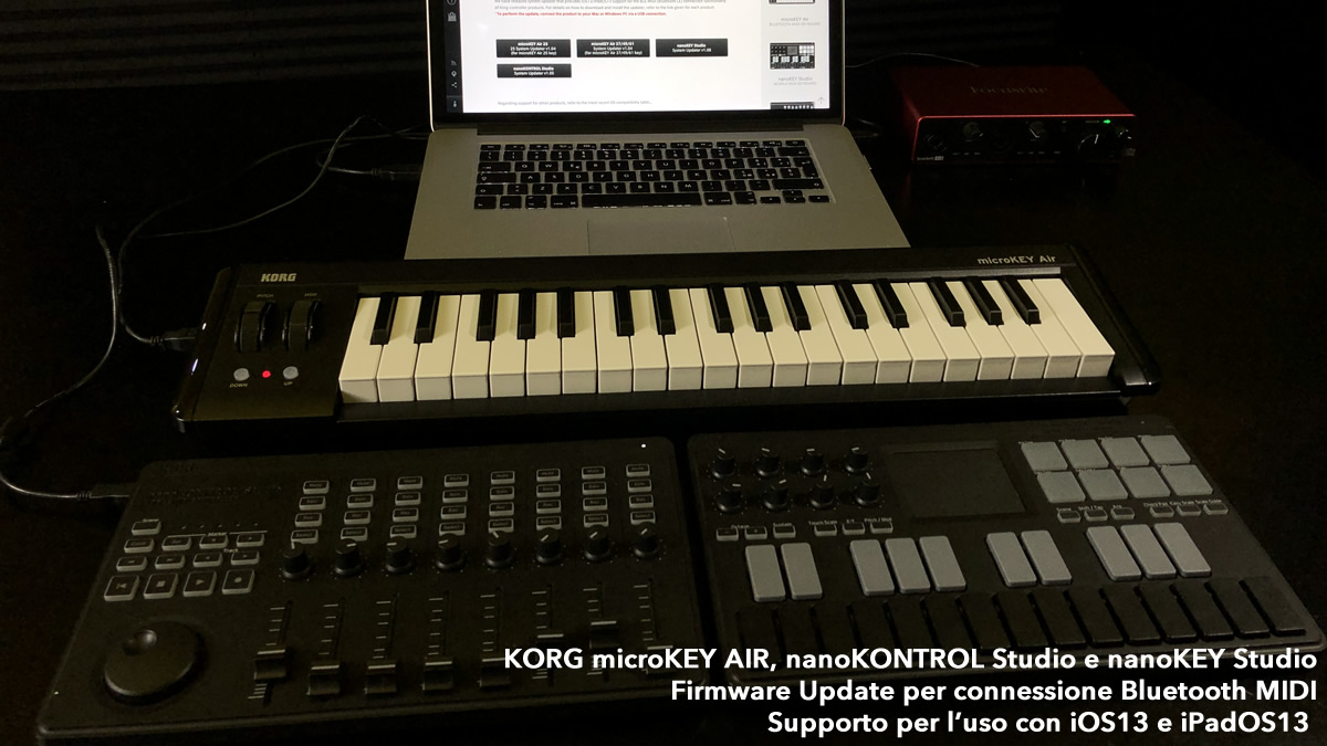 Aggiornamento dei controller KORG per iOS13 e iPadOS 13 Aggiornamento dei controller KORG per iOS13 e iPadOS 13
