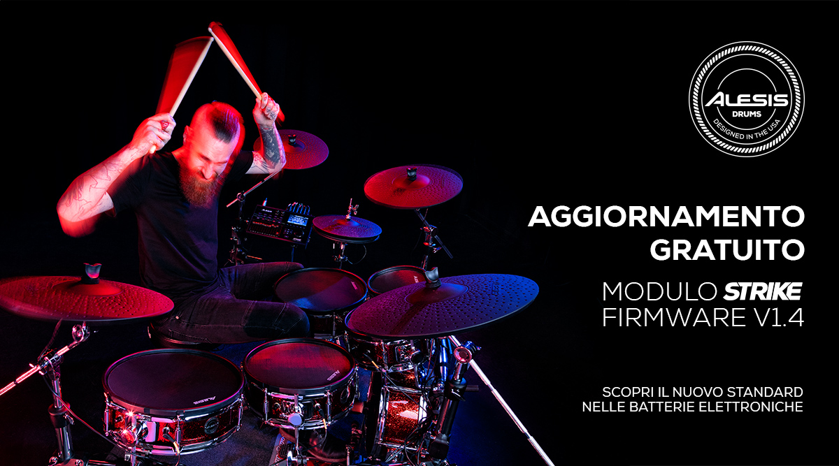 Alesis Strike KIT: aggiornamento gratuito 1.4 per il modulo sonoro