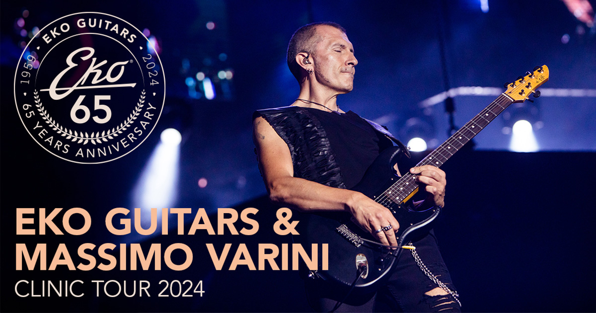 Eko Guitars è lieta di annunciare le nuove date del Demo Tour 2024 nei più importanti negozi di strumenti musicali della regione Sicilia insieme a Massimo Varini (Artista, Autore, Arrangiatore e Produttore Artistico, Session Man e Didatta di fama internaz
